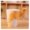 Lovely Unique 3D Coffee Milk Tea Ceramic Mug Cup With Camel Cup Case Best Gift