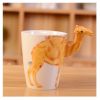 Lovely Unique 3D Coffee Milk Tea Ceramic Mug Cup With Camel Cup Case Best Gift