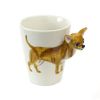 Lovely Unique 3D Coffee Milk Ceramic Mug Cup With Chihuahua Cup Case Best Gift