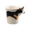 Lovely Unique 3D Coffee Milk Tea Ceramic Mug Cup With Corgi Cup Case Best Gift