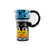 Painted Creative Mug Ceramic Cup Lid With Spoon, Large Capacity Cup, B