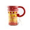 Painted Creative Mug Ceramic Cup Lid With Spoon, Large Capacity Cup, J