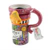 Painted Creative Mug Ceramic Elephant Cup Lid With Spoon, Large Capacity Cup, A