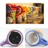 Painted Creative Mug Ceramic Elephant Cup Lid With Spoon, Large Capacity Cup, V