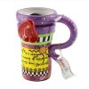 Painted Creative Mug Ceramic Elephant Cup Lid With Spoon, Large Capacity Cup, X