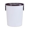 Household Wastebasket Round 10L Trash Can/Bins With Handle, White