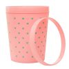 12L Creative Household Wastebasket Trash Can Waste Bin Storage Bucket Grass Pink