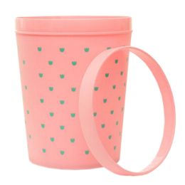 12L Creative Household Wastebasket Trash Can Waste Bin Storage Bucket Grass Pink
