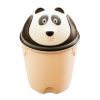 Creative Household Trash Can FlipType Wastebasket Round Storage Bucket Panda