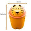 Creative Household Trash Can FlipType Wastebasket Round Storage Bucket Panda