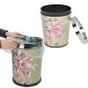 Household Wastebasket Round Trash Can/Bins for Home/Kitchen/Office 12L - Flowers