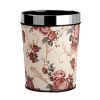 Household Wastebasket Round Trash Can/Bins for Home/Kitchen/Office 12L - Peony