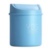 Creative Mini Trash Can Bin Desk Wastebasket with Lid for Home/Office, Blue