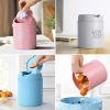 Creative Mini Trash Can Bin Desk Wastebasket with Lid for Home/Office, Blue