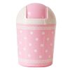 2PCS Cute Mini Trash Can Bin Desk Wastebasket with Lid for Home/Office, Pink