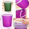 Desktop Waste Basket Office Kitchen Storage Barrel Waste Bin Purple