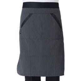 Unisex Half-length Apron Kitchen Chefs Cooking Aprons,Black Stripe