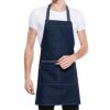 Stylish Unisex Jeans Cooking Apron Halt Top Kitchen Aprons Chefs Cook Apron