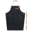 Fashion Wearable Chefs Cook Apron Stain-resistant  Kitchen Aprons Coffee Restaurant Work Clothes,C