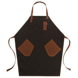 Fashion Wearable Chefs Cook Apron Stain-resistant  Kitchen Aprons Coffee Restaurant Work Clothes,E