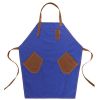 Fashion Wearable Chefs Cook Apron Stain-resistant  Kitchen Aprons Coffee Restaurant Work Clothes,H