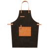 Fashion Wearable Chefs Cook Apron Stain-resistant  Kitchen Aprons Coffee Restaurant Work Clothes,J
