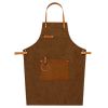 Fashion Wearable Chefs Cook Apron Stain-resistant  Kitchen Aprons Coffee Restaurant Work Clothes,L