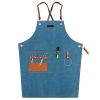 Fashion Wearable Chefs Cook Apron Stain-resistant  Kitchen Aprons Coffee Restaurant Work Clothes,P