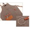 Fashion Wearable Chefs Cook Apron Stain-resistant  Kitchen Aprons Coffee Restaurant Work Clothes,P