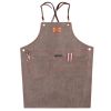 Fashion Wearable Chefs Cook Apron Stain-resistant  Kitchen Aprons Coffee Restaurant Work Clothes,S