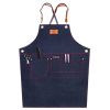 Fashion Wearable Chefs Cook Apron Stain-resistant  Kitchen Aprons Coffee Restaurant Work Clothes,W