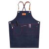 Fashion Wearable Chefs Cook Apron Stain-resistant  Kitchen Aprons Coffee Restaurant Work Clothes,W