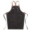 Fashion Wearable Chefs Cook Apron Stain-resistant  Kitchen Aprons Coffee Restaurant Work Clothes,#1