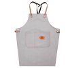 Fashion Wearable Chefs Cook Apron Stain-resistant  Kitchen Aprons Coffee Restaurant Work Clothes,#6
