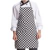 Mens Chef Bistro Apron Aprons Bib for Cooking/Baking/Cleaning - Checks