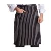Chef Half Apron Waist Bistro Aprons with Pocket for Kitchen Cafe Cooking, Stripe