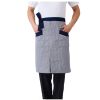 Chef Half Apron Waist Bistro Aprons with 2 Pockets for Kitchen Cafe Cooking