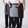 Chef Half Apron Waist Bistro Aprons with 2 Pockets for Kitchen Cafe Cooking
