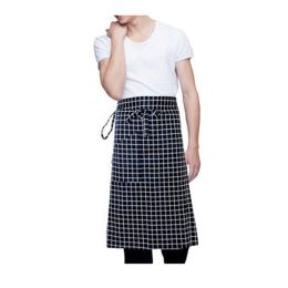 Chef Half Apron Waist Bistro Aprons for Kitchen Cafe Cooking Baking, Cotton