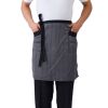 Chef Half Apron Waist Bistro Aprons with Pockets for Kitchen Cafe Cooking - Gray