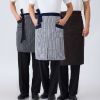 Chef Half Apron Waist Bistro Aprons with Pockets for Kitchen Cafe Cooking - Gray