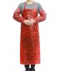 2 sets Thicken PVC Waterproof Oil-proof Apron Kitchen Dish Washing Apron, RED
