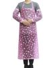 2 sets Thicken PVC Waterproof Oil-proof Apron Kitchen Dish Washing Apron, PINK