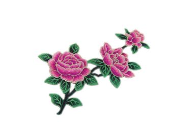 Chinese Style Large Fuchsia Peony Patch for Ancient Costume