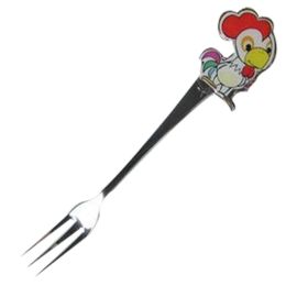 3 Pcs Creative Chick Tableware Stainless Cutlery Fork Fruit Fork