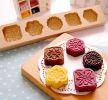 Dessert Baking Molds/Wooden Carving Baking Molds, Five Flowers(28.5*5.5*1.4cm)