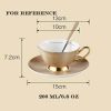 Porcelain Tea Cup Coffee Cup Set Tea Cup and Saucer Set with Spoon 6.8 OZ