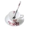 Spoon/Tea Cup/Saucer Set Coffee Cup Porcelain Coffee Mug 6.1OZ Cute Raccoon