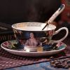 Courtly Style Coffee Cup Set English Style Tea Mug With Plate & Spoon