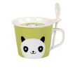 Cute Panda Coffee Cup Set English Style Tea Mug With Spoon
